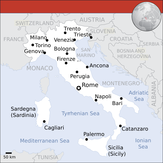 Mapa Italia