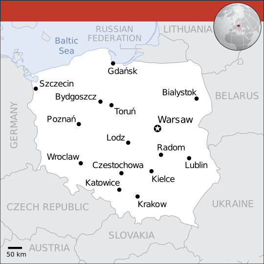 Mapa Polonia